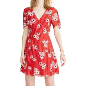 Daisy Society Button Faux Wrap Dress